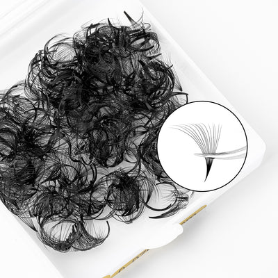 Wholesale 12D 0.03 Mega Volume Handmade Premade Volume Loose Fans Pointy Base(500 Fans)
