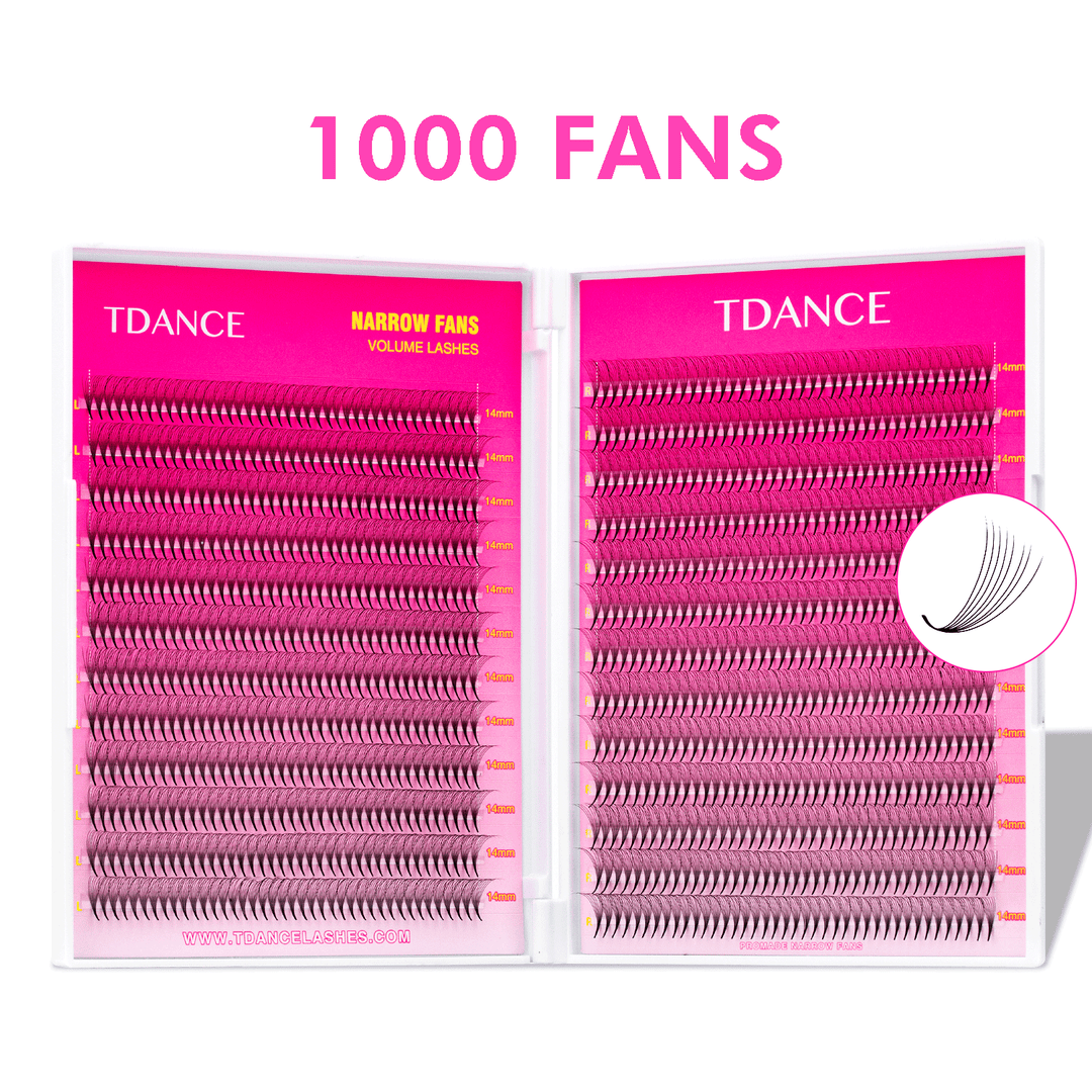 8D Narrow Promade Eyelash Extensions Ultra 1000 Fans