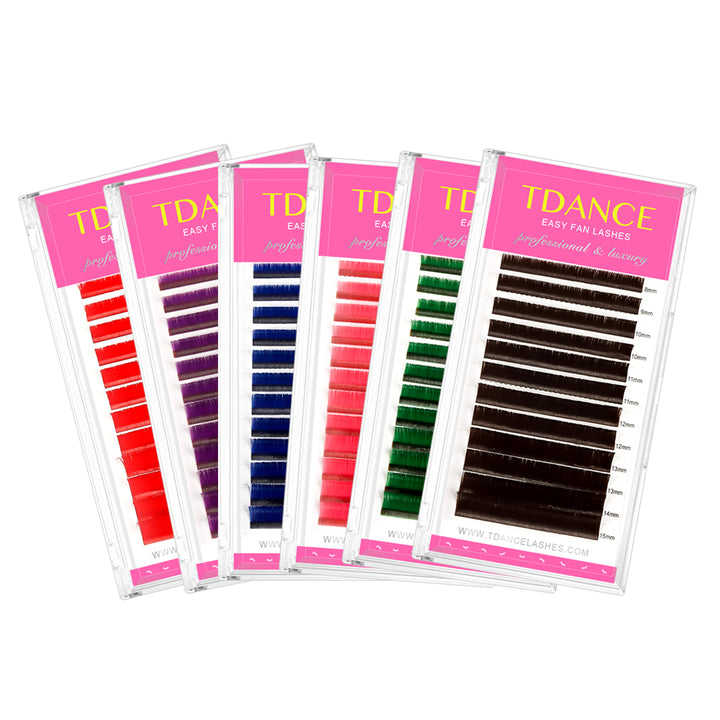 0.07MM Easy Fan Colored Volume Eyelash Extensions