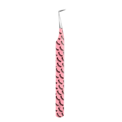 TR-05 Printed Black Lashes Tweezers For Eyelash Extension