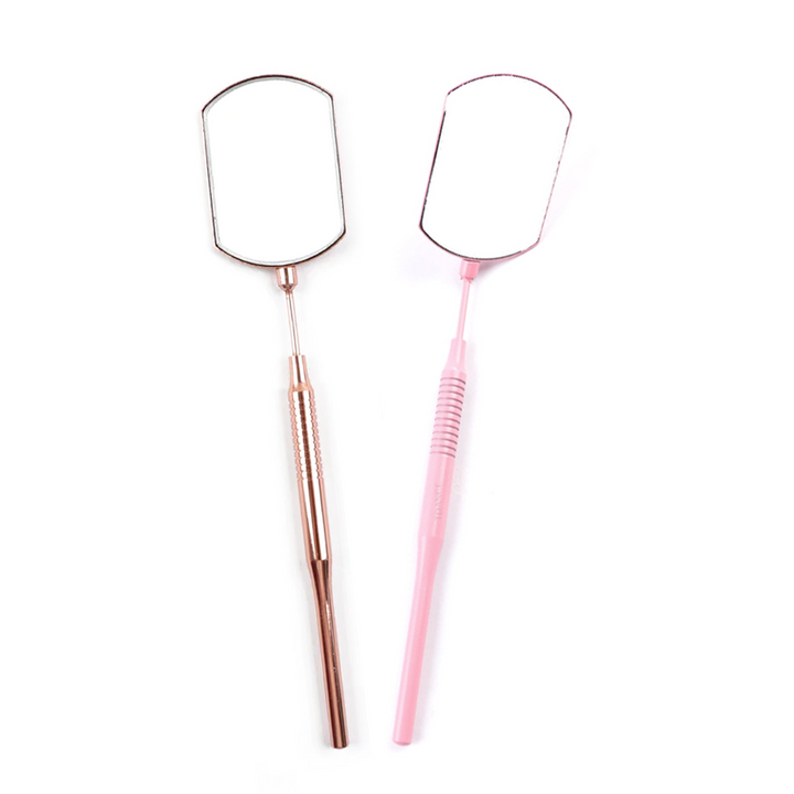 Miroir en acier inoxydable Rotation libre à 360 degrés pour les extensions de cils