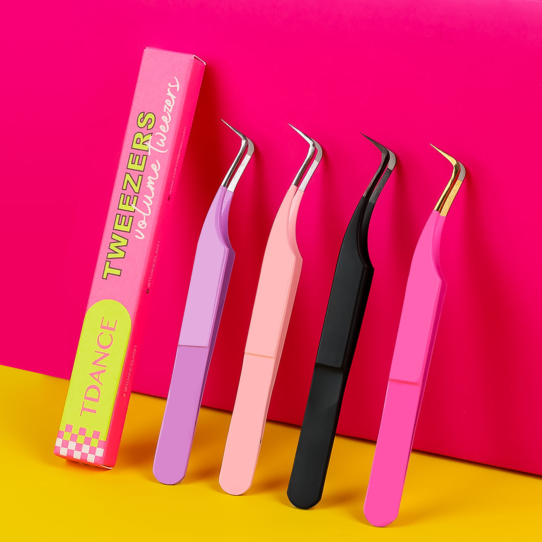 Curved Volume Fiber Tweezers For Eyelash Extension