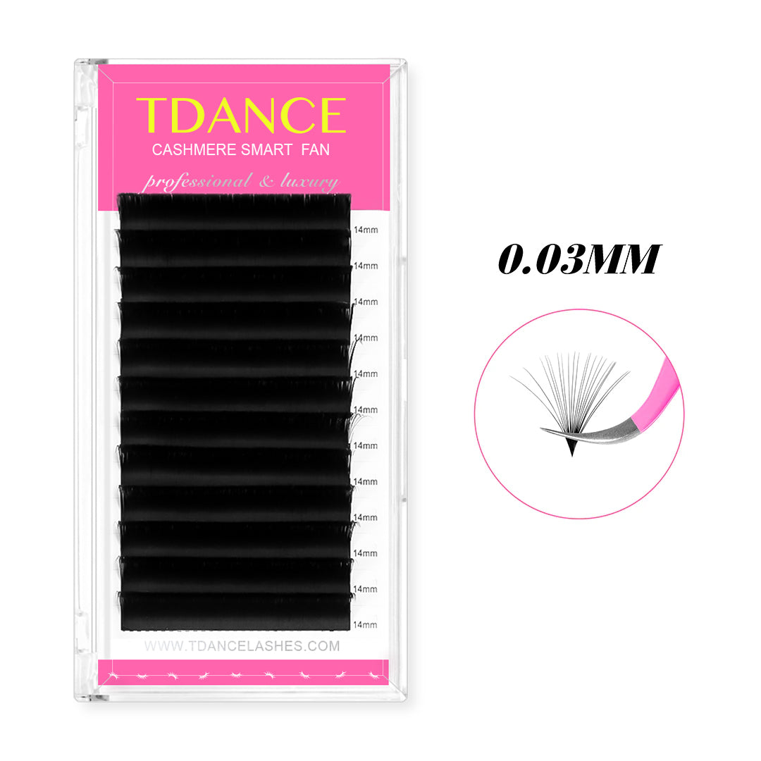 0.03MM Cashmere Easy Fan Mega Volume Eyelash Extensions