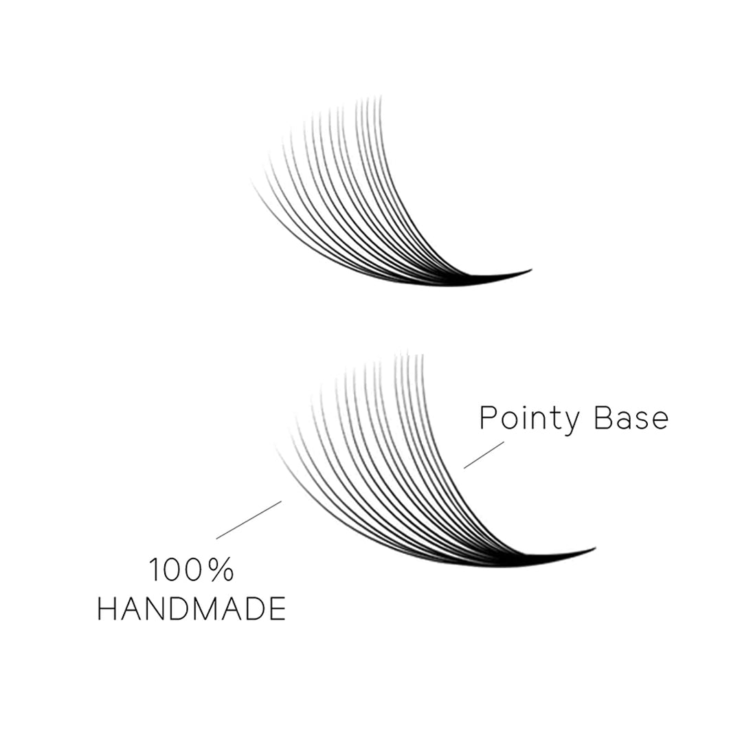 Wholesale 16D 0.03 Mega Volume Handmade Premade Volume Loose Fans Pointy Base(500 Fans)