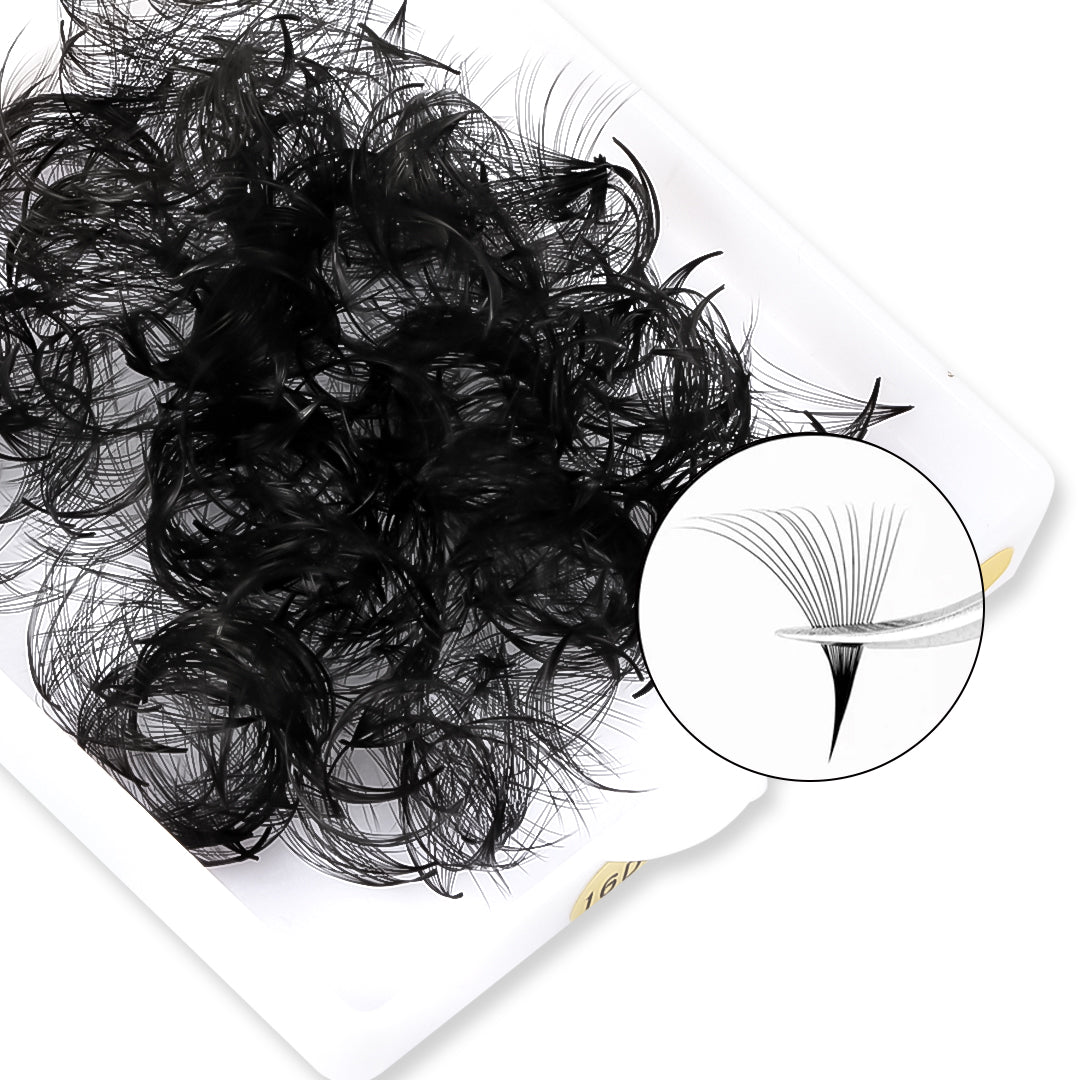 Wholesale 16D 0.03 Mega Volume Handmade Premade Volume Loose Fans Pointy Base(500 Fans)