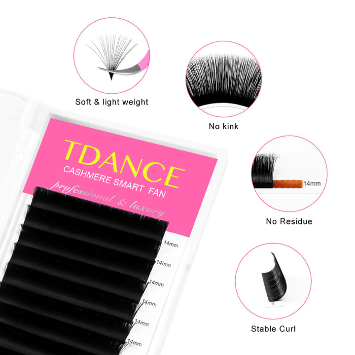 0.03MM Cashmere Easy Fan Mega Volume Eyelash Extensions