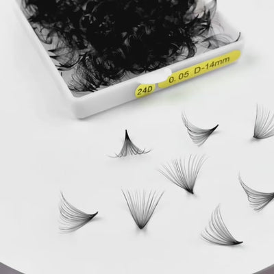 24D Handmade Premade Volume Loose Fans Pointy Base(500 Fans)