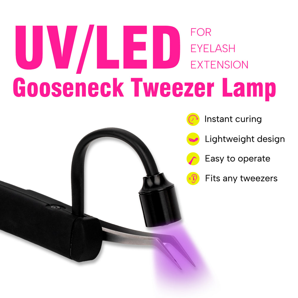 UV/LED Gooseneck Tweezer Lamp For Eyelash Extension