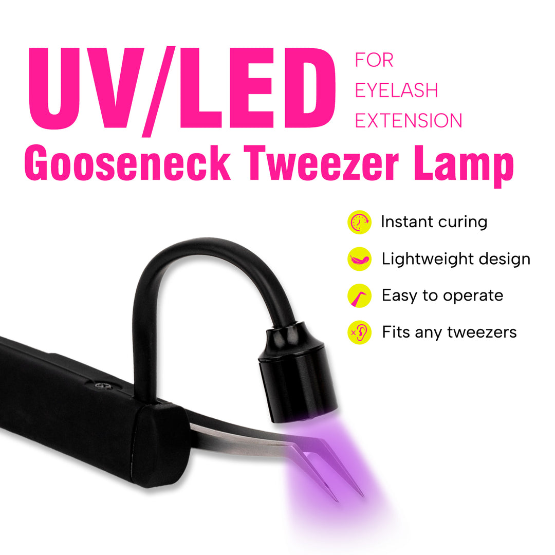 UV/LED Gooseneck Tweezer Lamp For Eyelash Extension