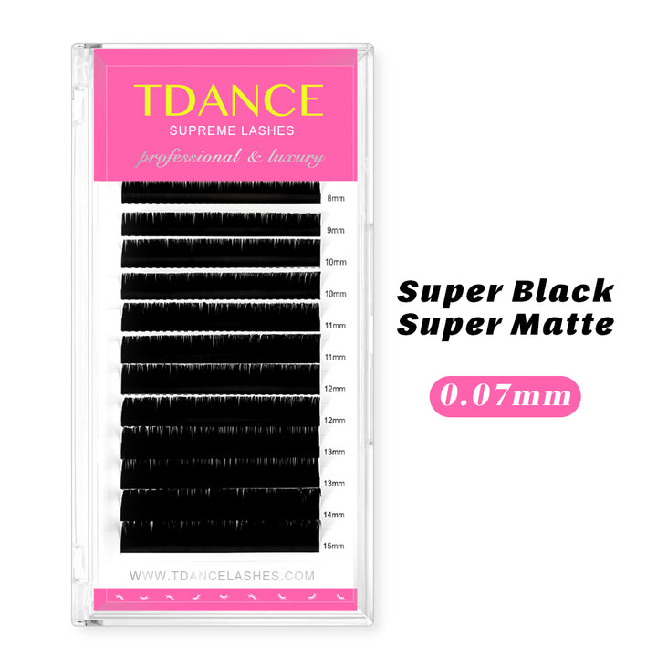 0.07mm Royal Sable Volume Eyelash Extensions(Super Black , Super Matte）