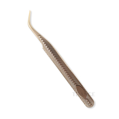 TF-01 Fish Scale Gold Tweezers For Eyelash Extension