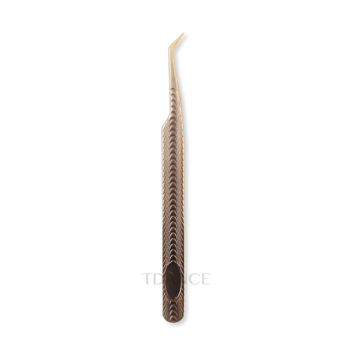 TF-02 Fish Scale Gold Twezers pour l'extension des cils