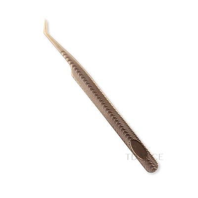 TF-02 Fish Scale Gold Tweezers For Eyelash Extension