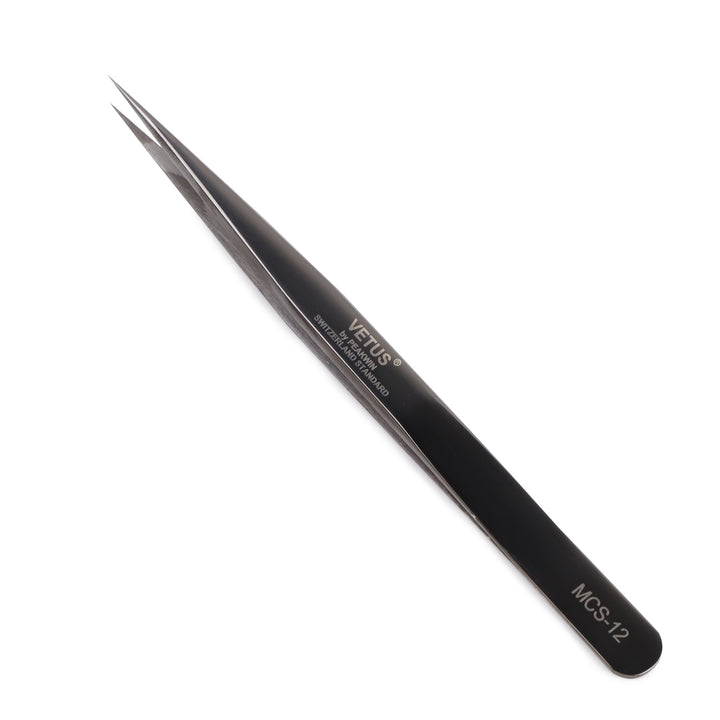 MCS-12 Black Tweezers More Durable For Eyelash Extension