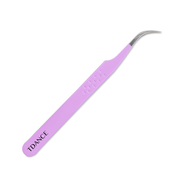 TV-01 Tweezers de fibra violeta para extensión de pestañas