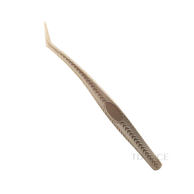 TF-04 Fish Scale Gold Tweezers For Eyelash Extension
