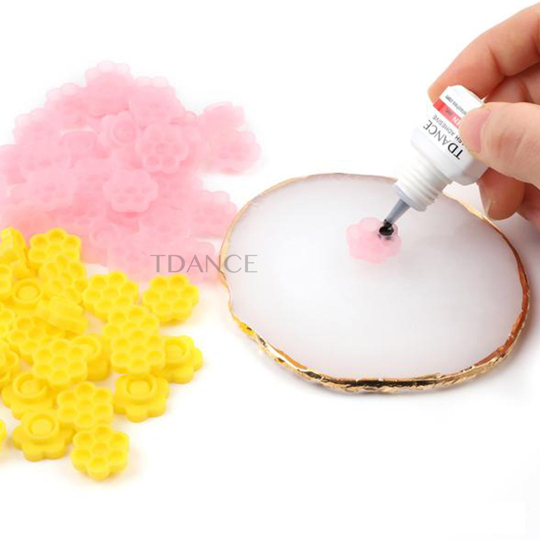 Flower-Shaped Glue Cup For Eyelash Extension (100pcs)