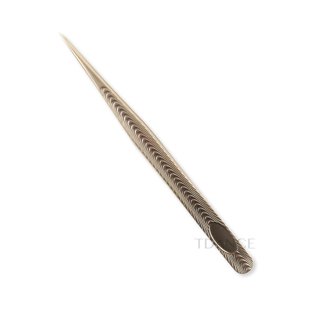 TF-08 Fish Scale Gold Tweezers For Eyelash Extension