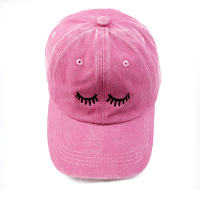 New Eyelashes embroidery Baseball Cap Summer Fashion Hat