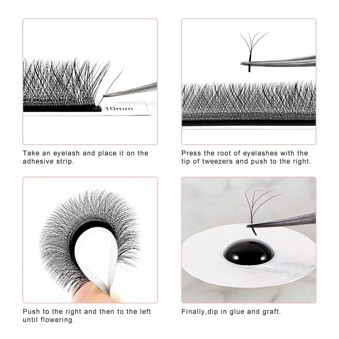 W Style 4D Fan Premade – TDANCE Volume Lashes