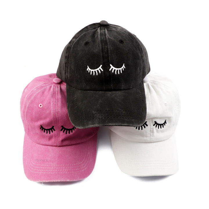 New Eyelashes embroidery Baseball Cap Summer Fashion Hat