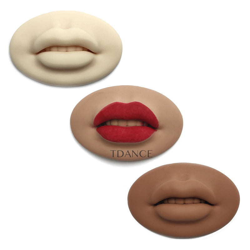 3D Lips Practice Silicone Skin Permanent Makeup Fake Skin Lips