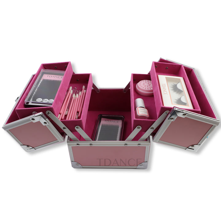 Deluxe Pink Eyelash Kit Koffer