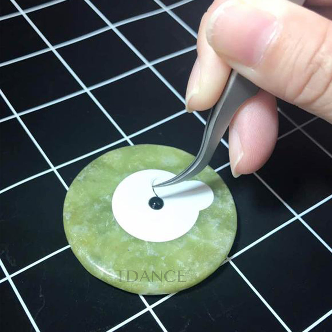 Soporte de pegamento de piedra de jade para extensión de pestañas de 2 pulgadas