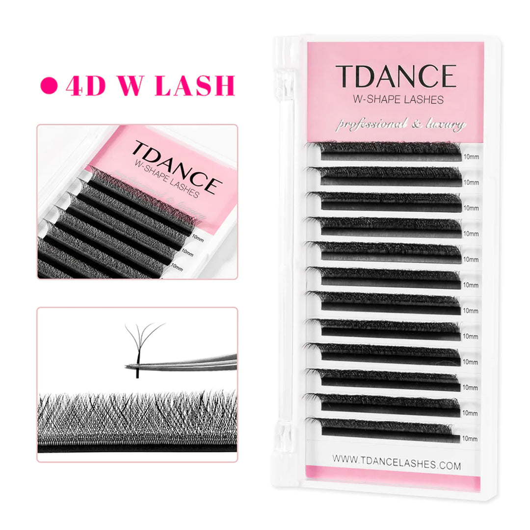 Wholesale W Style 4D Premade Volume Fan Lashes