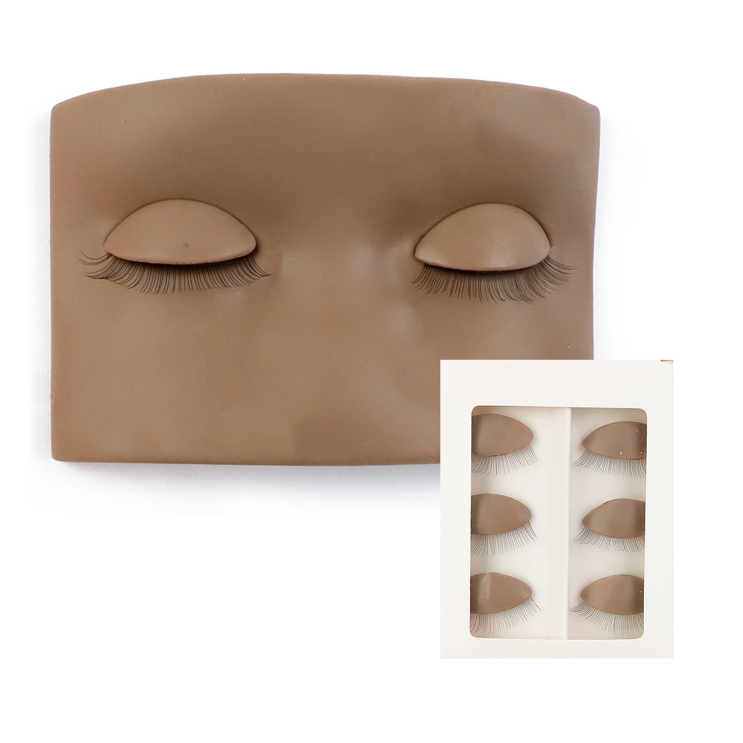 Cabeza de maniquí con ojos de silicona de práctica