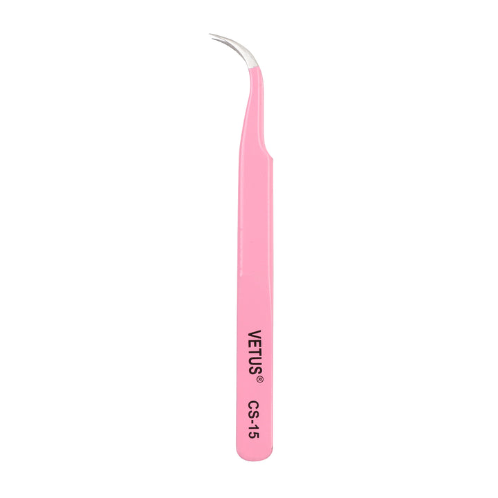 PINK CS-15 Tweezers For Eyelash Extension