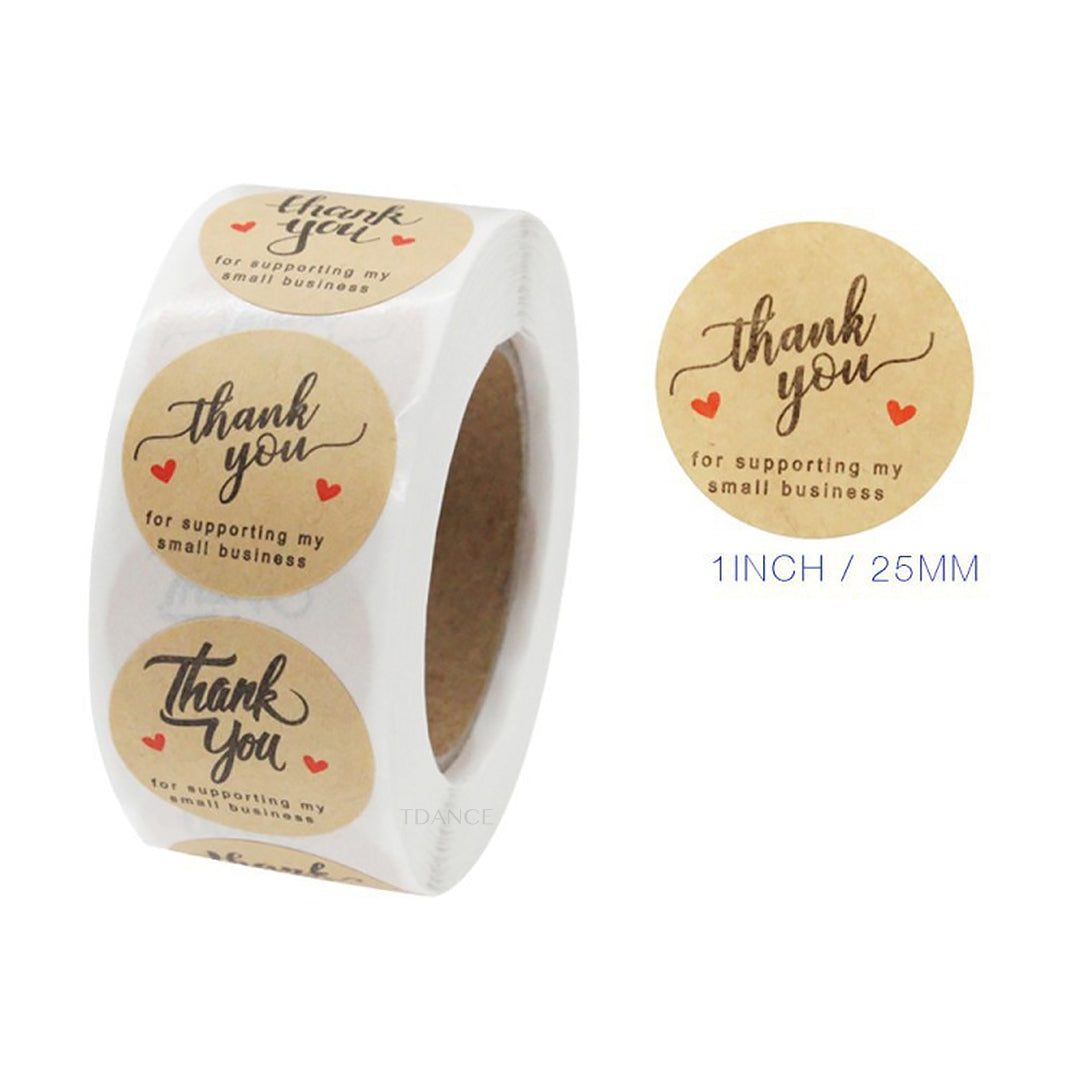 Thank You Stickers Rolls (500PCS)