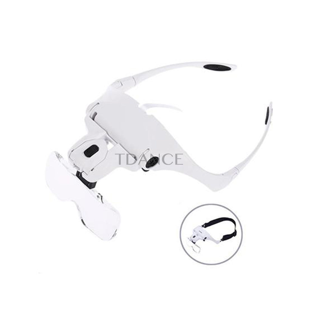 5 Lens LED Head Magnifier Hands Free Magnifying Glass for Eyelash Extension