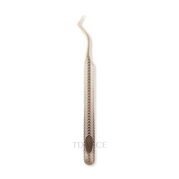 TF-03 Fish Scale Gold Tweezers pour l'extension des cils