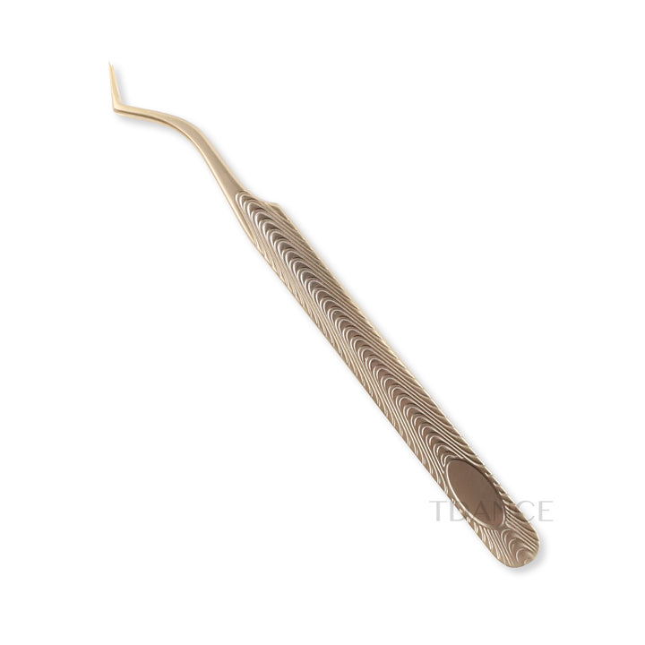 TF-03 Fish Scale Gold Tweezers pour l'extension des cils