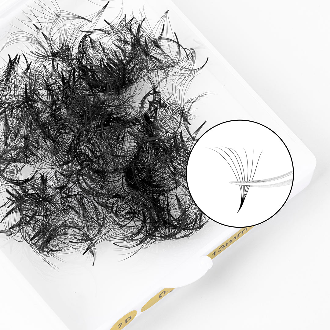 7D Handmade Premade Volume Loose Fans Pointy Base(500 Fans)