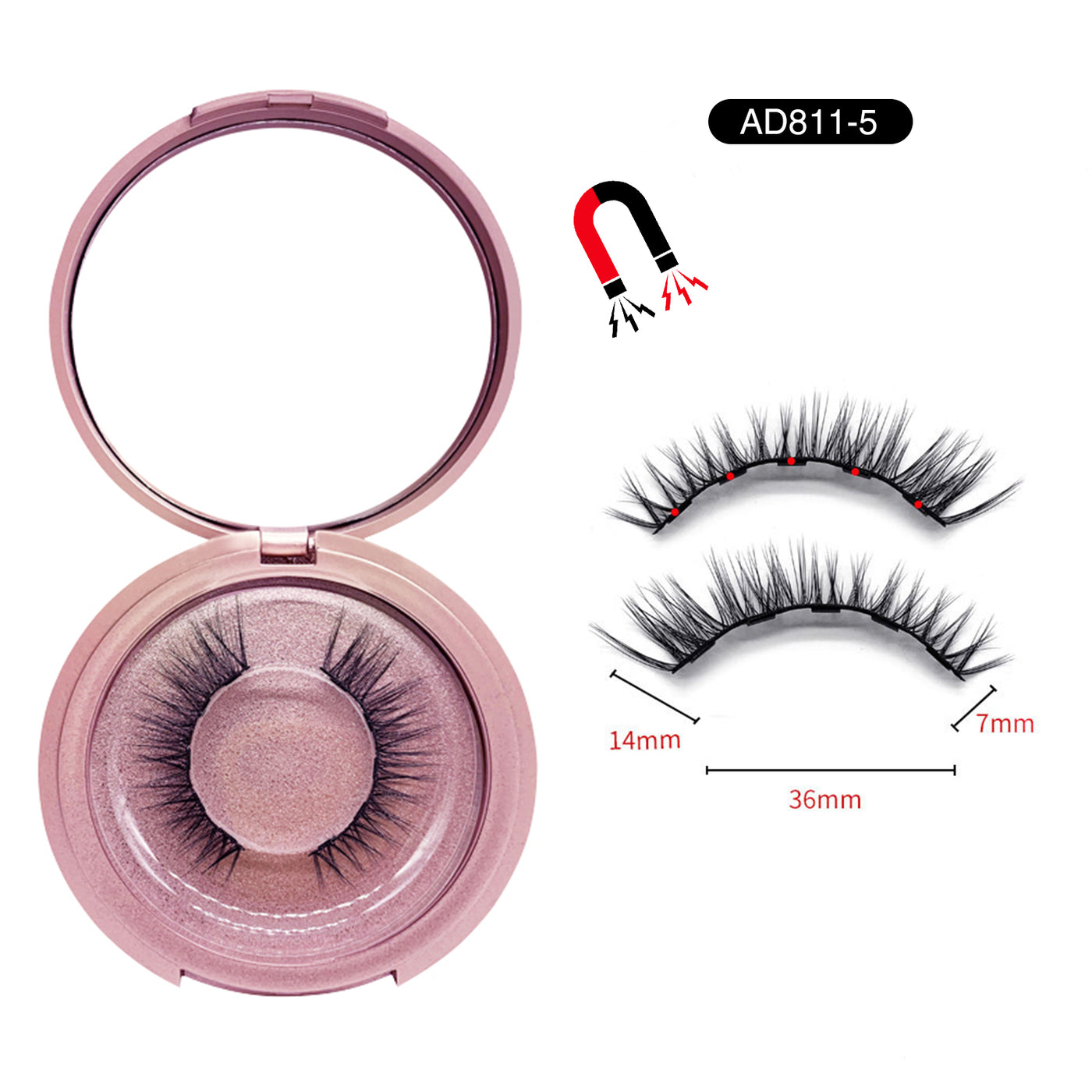 Magnetic Eyelashes with Eyeliner Kit AD811-5 (4603673149528)