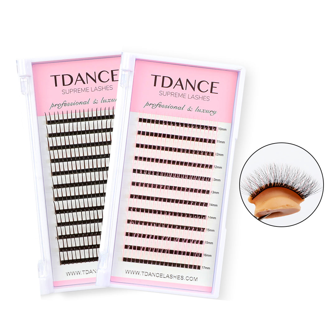 0.07MM Premade Spikes Colored Eyelash Extensions