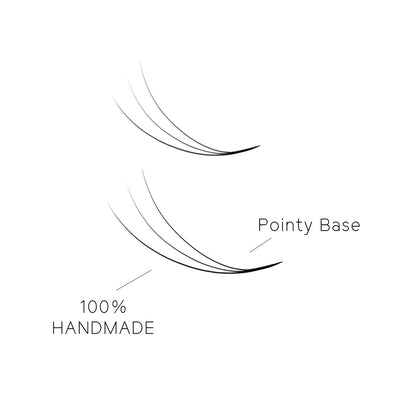 3D Handmade Premade Volume Loose Fans Pointy Base(500 Fans)