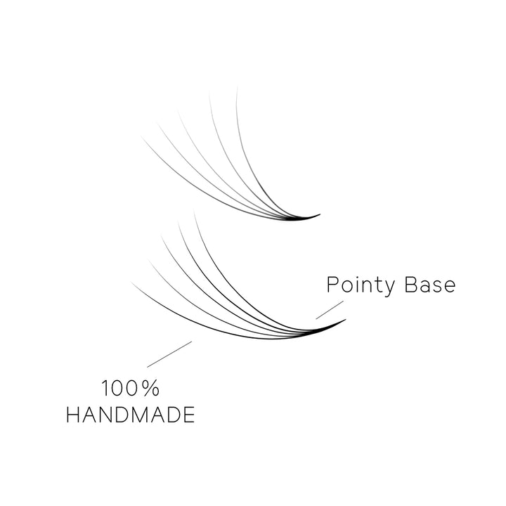 5D Handmade Premade Volume Loose Fans Pointy Base(500 Fans)