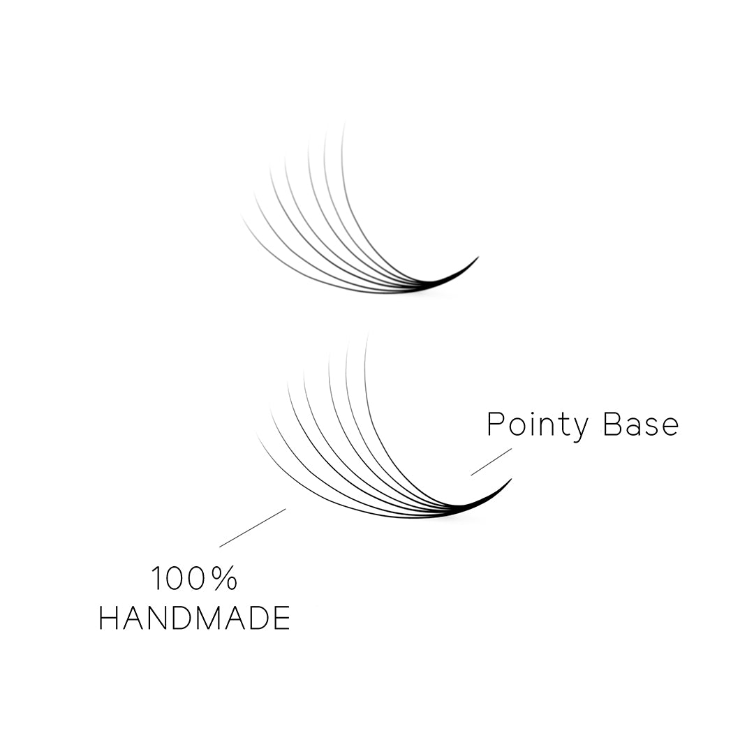 7D Handmade Premade Volume Loose Fans Pointy Base(500 Fans)