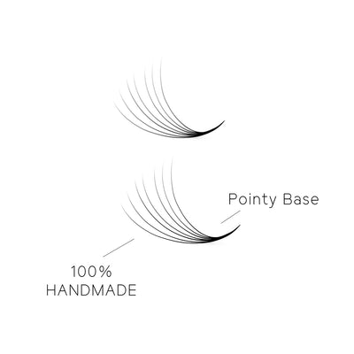 7D Handmade Premade Volume Loose Fans Pointy Base(500 Fans)