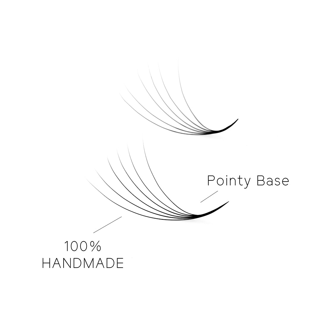 6D Handmade Premade Volume Loose Fans Pointy Base(500 Fans)