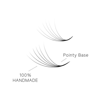 6D Handmade Premade Volume Loose Fans Pointy Base(500 Fans)