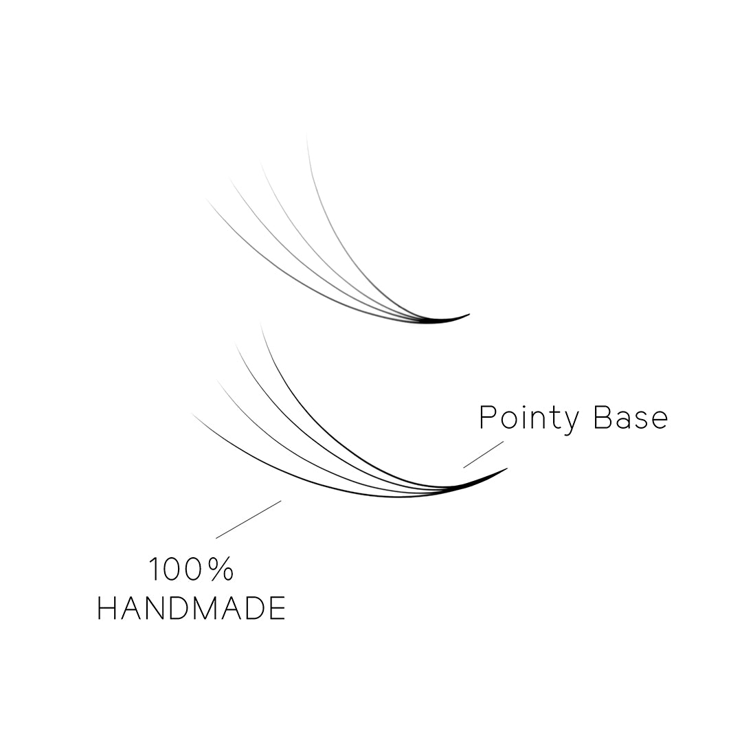 4D Handmade Premade Volume Loose Fans Pointy Base(500 Fans)