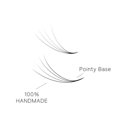 4D Handmade Premade Volume Loose Fans Pointy Base(500 Fans)